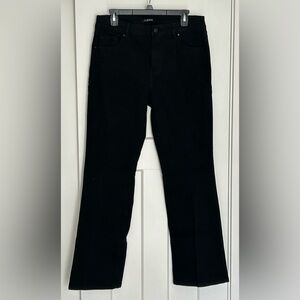 D.Jeans black flare stretch denim jean
